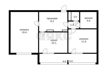 Фото №2: 2-комнатная квартира 56 м² - Краснодар, мкр. Восточно-Кругликовский, ул. Героев-Разведчиков, 42