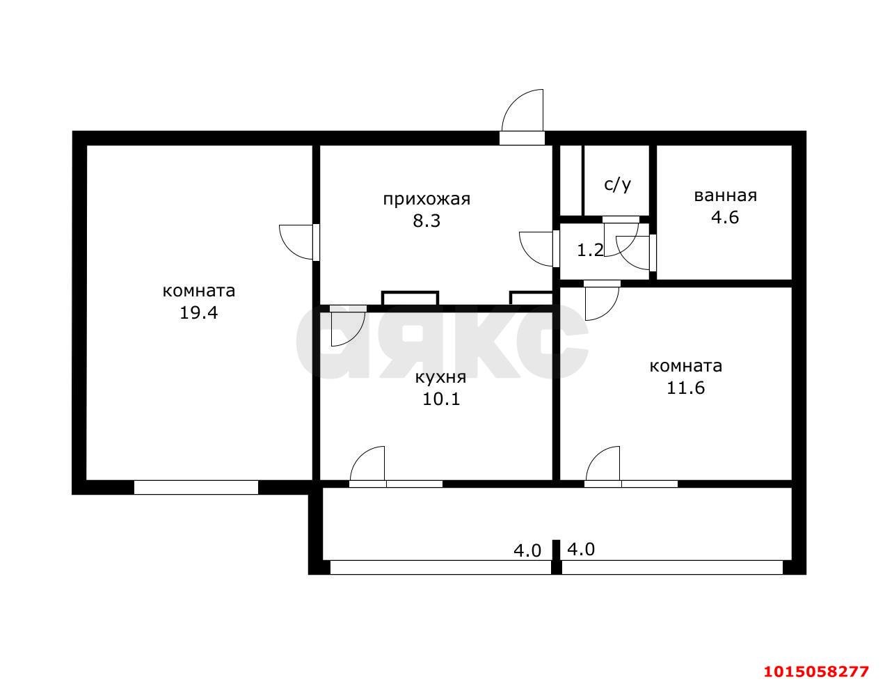 Фото №14: 2-комнатная квартира 56 м² - Краснодар, Восточно-Кругликовский, ул. Героев-Разведчиков, 42