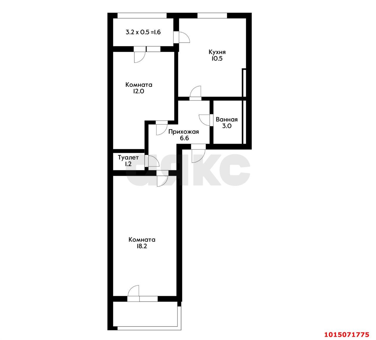 Фото №11: 2-комнатная квартира 50 м² - Южный, ул. Войсковая, 8/1