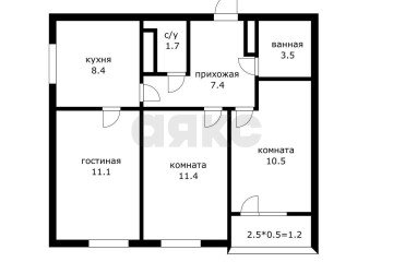 Фото №5: 3-комнатная квартира 56 м² - Краснодар, мкр. жилой комплекс Дыхание, ул. Лётчика Позднякова, 2к22
