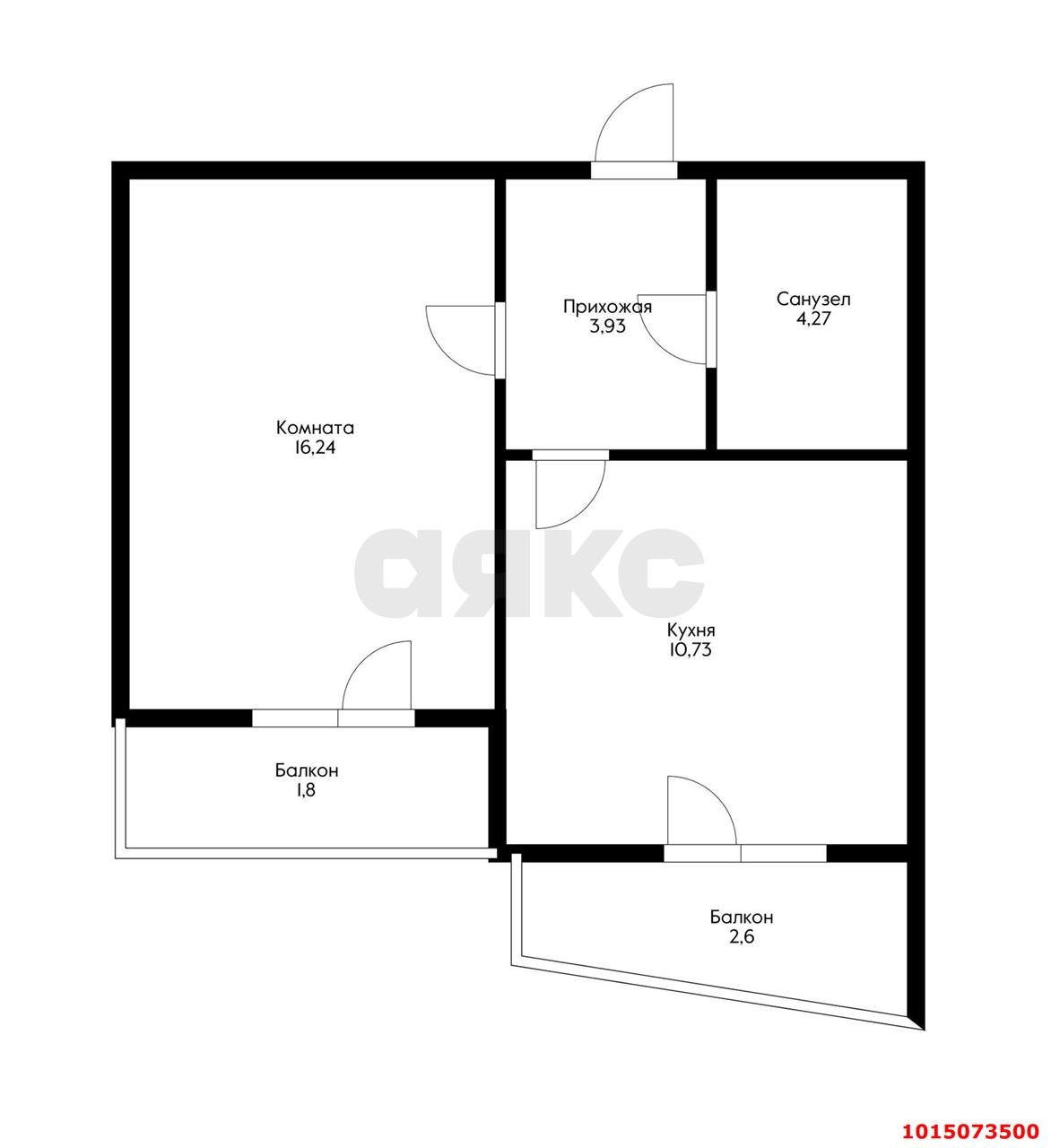 Фото №2: 1-комнатная квартира 40 м² - Краснодар, жилой комплекс Мой Город, ул. Западный Обход, 39