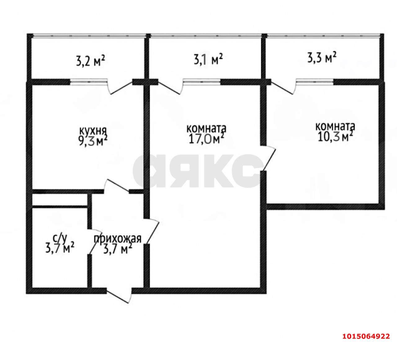 Фото №12: 2-комнатная квартира 53 м² - Краснодар, Славянский, ул. Заполярная, 35к8