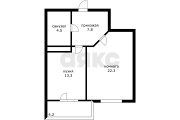 Фото №1: 1-комнатная квартира 50 м² - Краснодар, мкр. Солнечный, ул. Памяти Чернобыльцев, 6