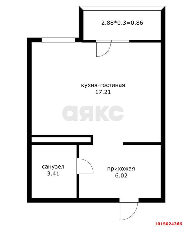 Фото №12: Студия 28 м² - Краснодар, ЖК Красная Площадь, ул. им. Мурата Ахеджака, 12