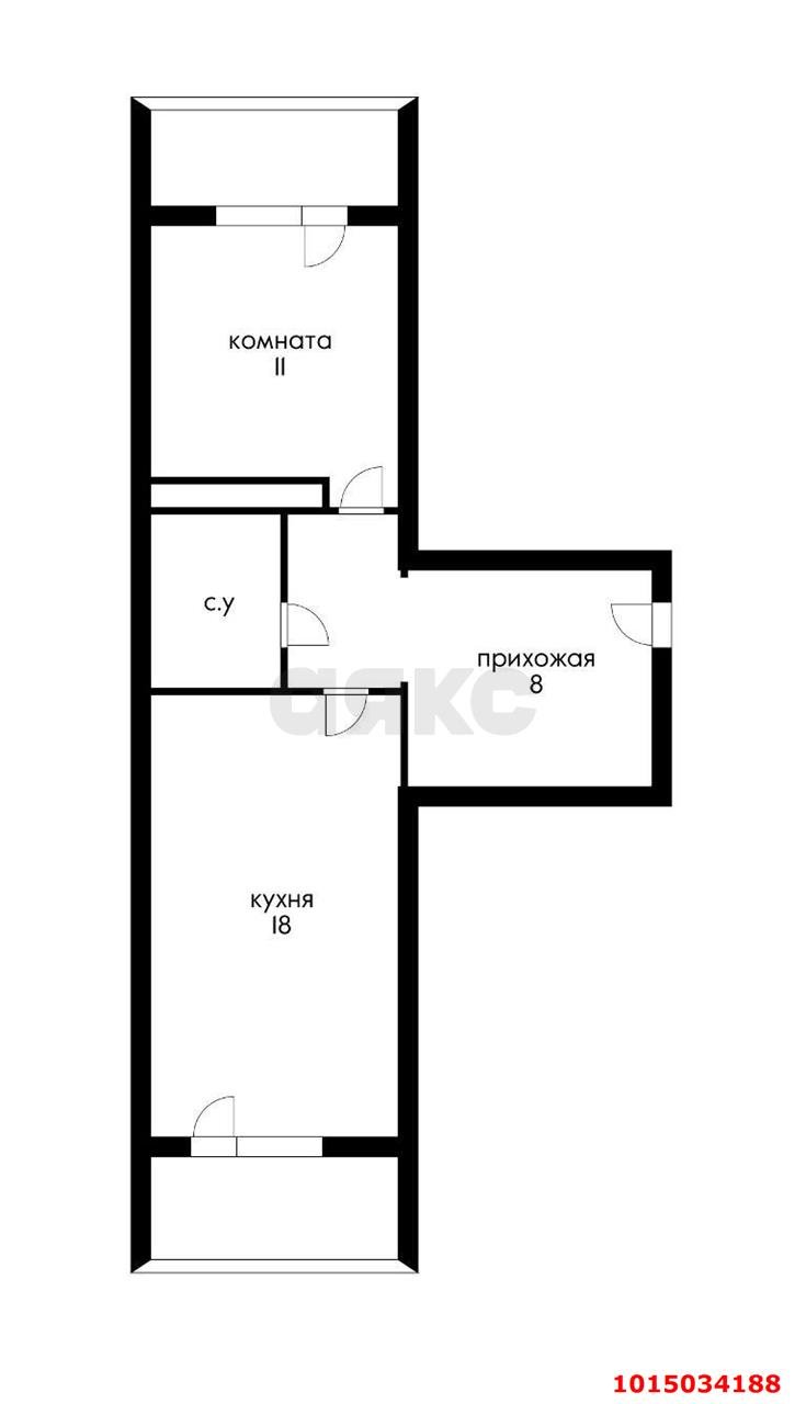 Фото №13: 1-комнатная квартира 43 м² - Краснодар, Московский, ул. им. Байбакова Н.К., 6