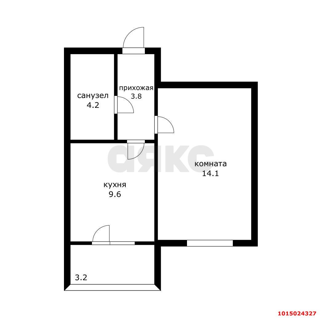 Фото №9: 1-комнатная квартира 35 м² - Краснодар, Краевая Клиническая Больница, ул. 1 Мая, 278
