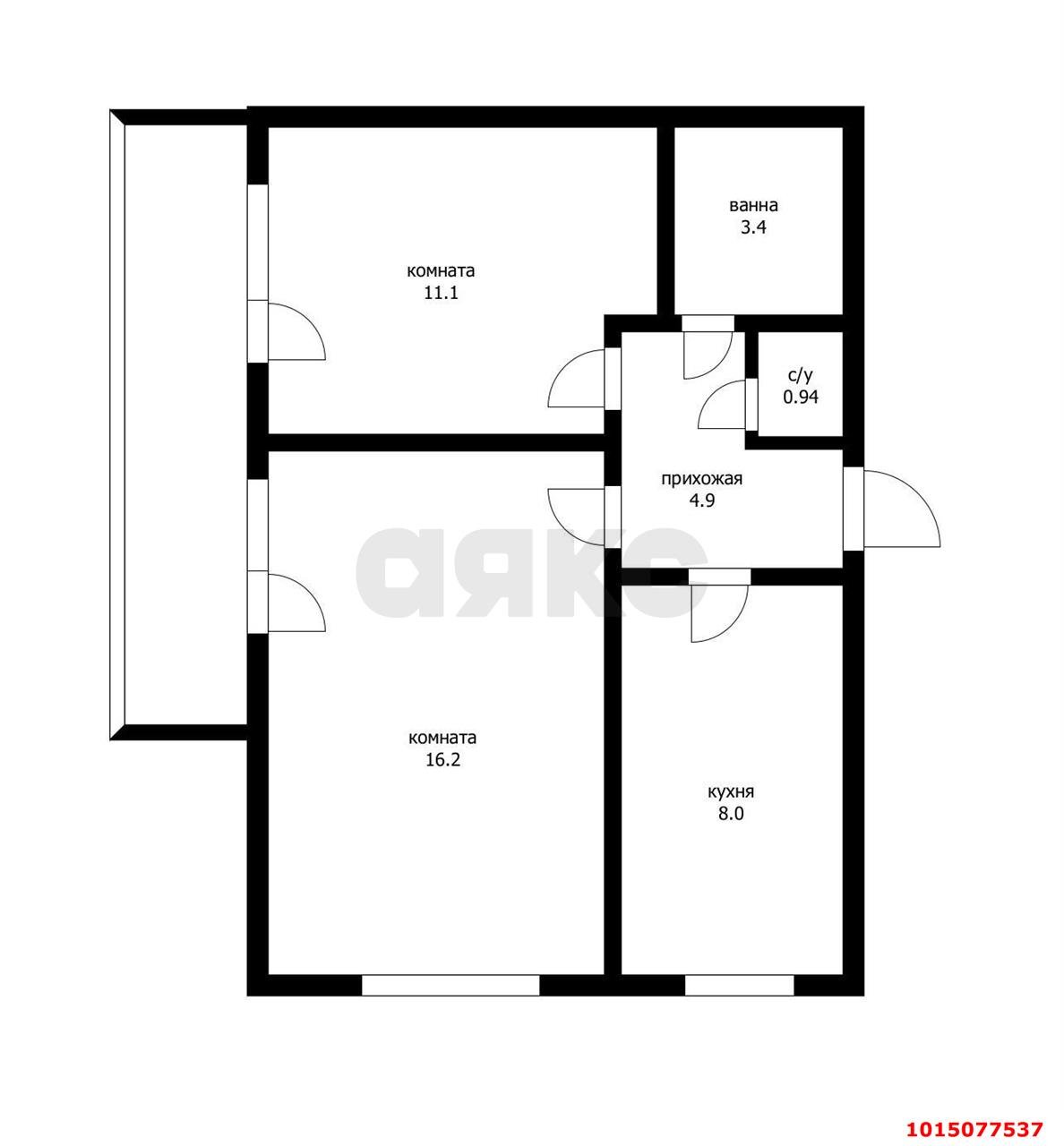 Фото №13: 2-комнатная квартира 51 м² - Колосистый, Прикубанский внутригородской округ, ул. Звёздная, 26