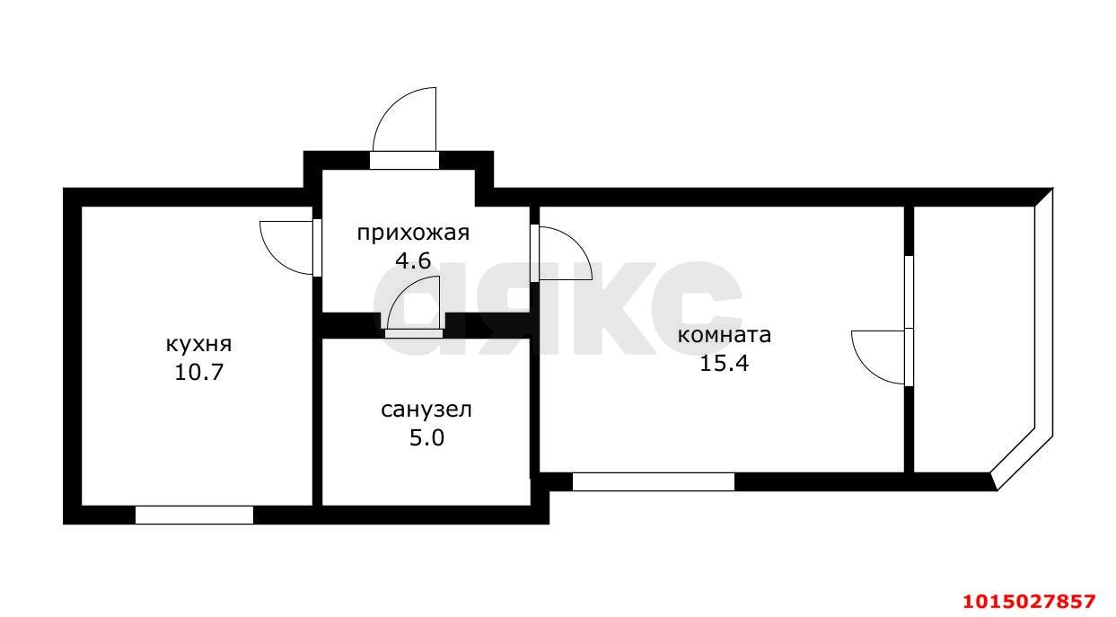 Фото №10: 1-комнатная квартира 41 м² - Краснодар, жилой комплекс Сказка Град, ул. имени В.Н. Мачуги, 166Ак2