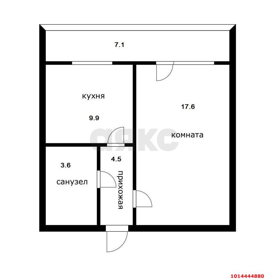 Фото №10: 1-комнатная квартира 35 м² - Краснодар, ЖК Альфа, ЖК Кино, Карасунский внутригородской округ, Хлопчато-бумажный Комбинат, мкр. жилой комплекс Кино, ул. Уральская, 100