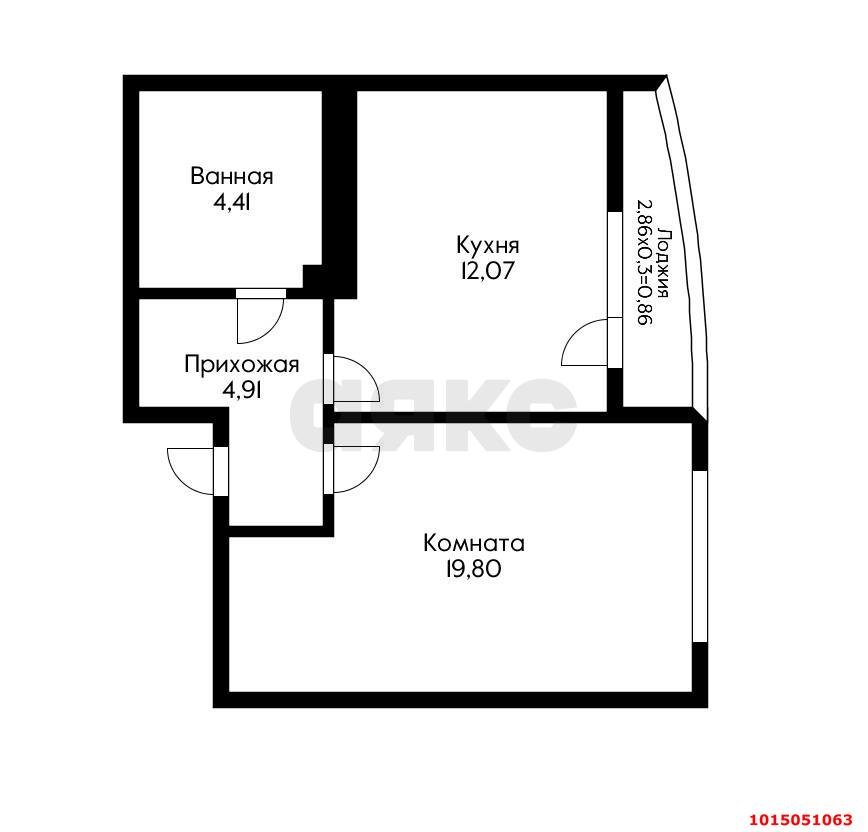 Фото №6: 1-комнатная квартира 41 м² - Краснодар, ЖК Альфа, ул. Уральская, 100