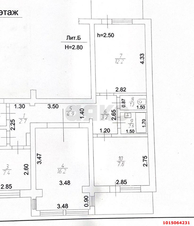 Фото №13: 3-комнатная квартира 59 м² - Краснодар, Центральный, ул. Гудимы, 30