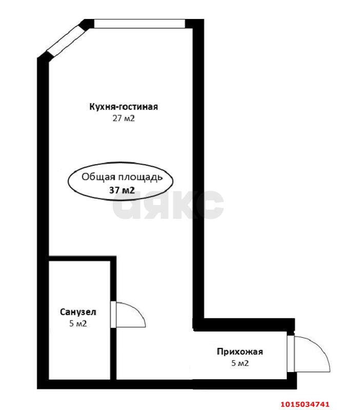 Фото №2: Студия 37 м² - Яблоновский, пер. 2-й Первомайский, 7