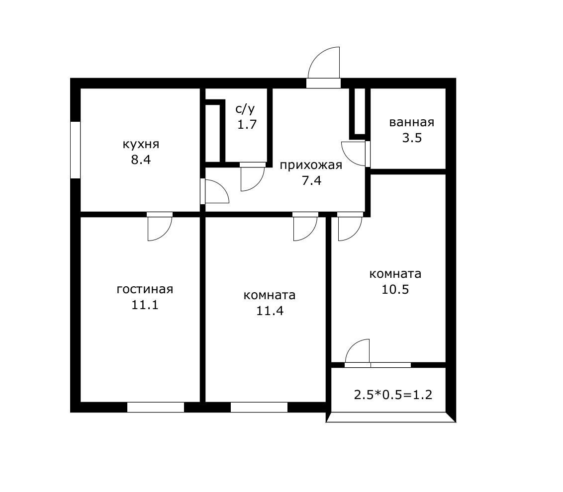 Фото №11: 3-комнатная квартира 56 м² - Краснодар, Прикубанский внутригородской округ, мкр. жилой комплекс Дыхание, ул. Лётчика Позднякова, 2