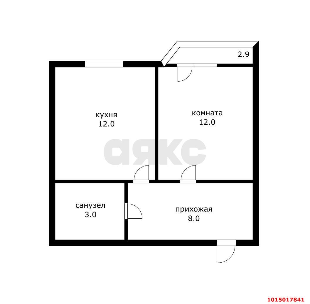 Фото №12: 1-комнатная квартира 34 м² - Яблоновский, жилой комплекс Гагарина-2, ул. Гагарина, 155/3