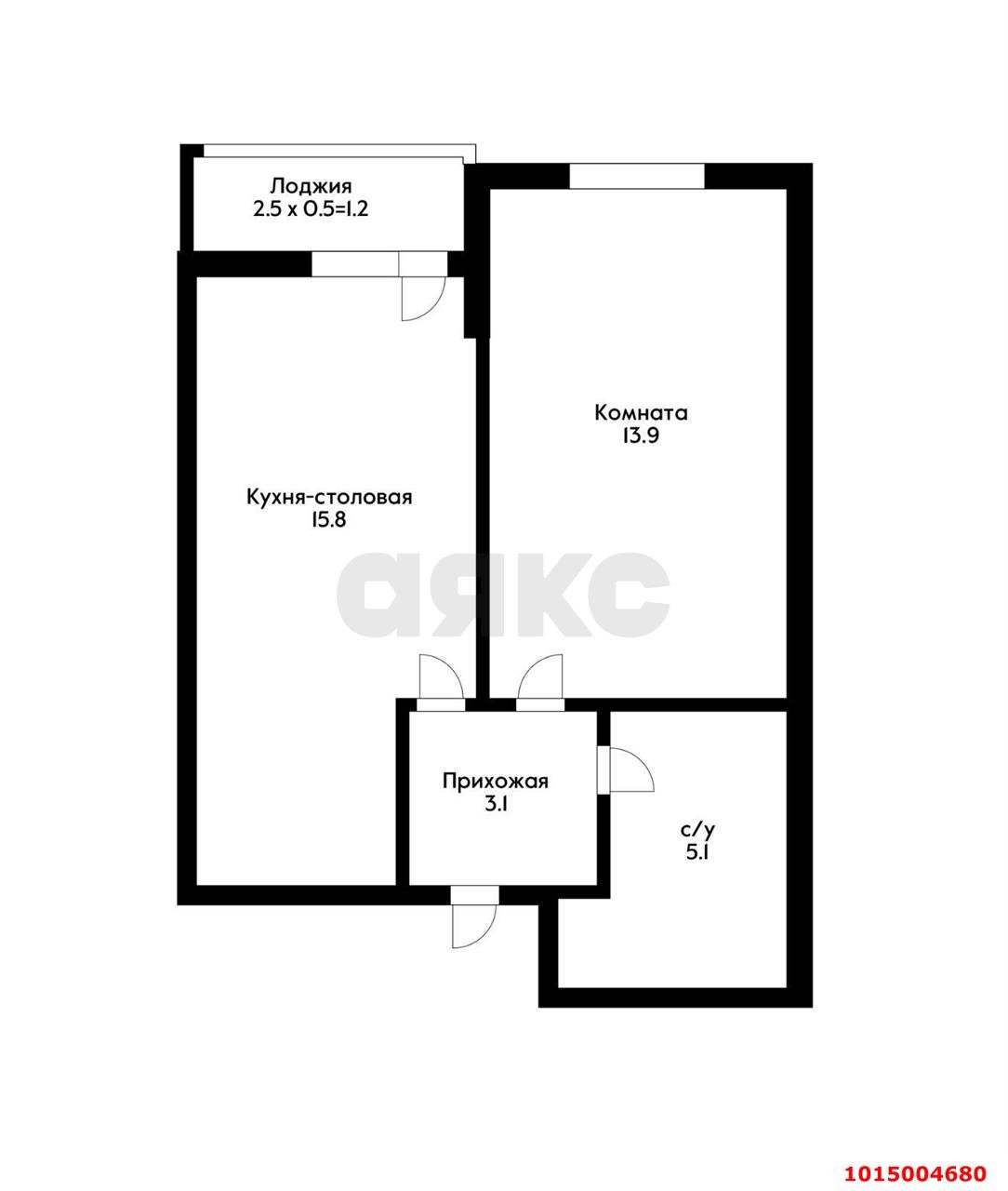 Фото №6: 1-комнатная квартира 39 м² - Краснодар, жилой комплекс Дыхание, ул. Лётчика Позднякова, 2