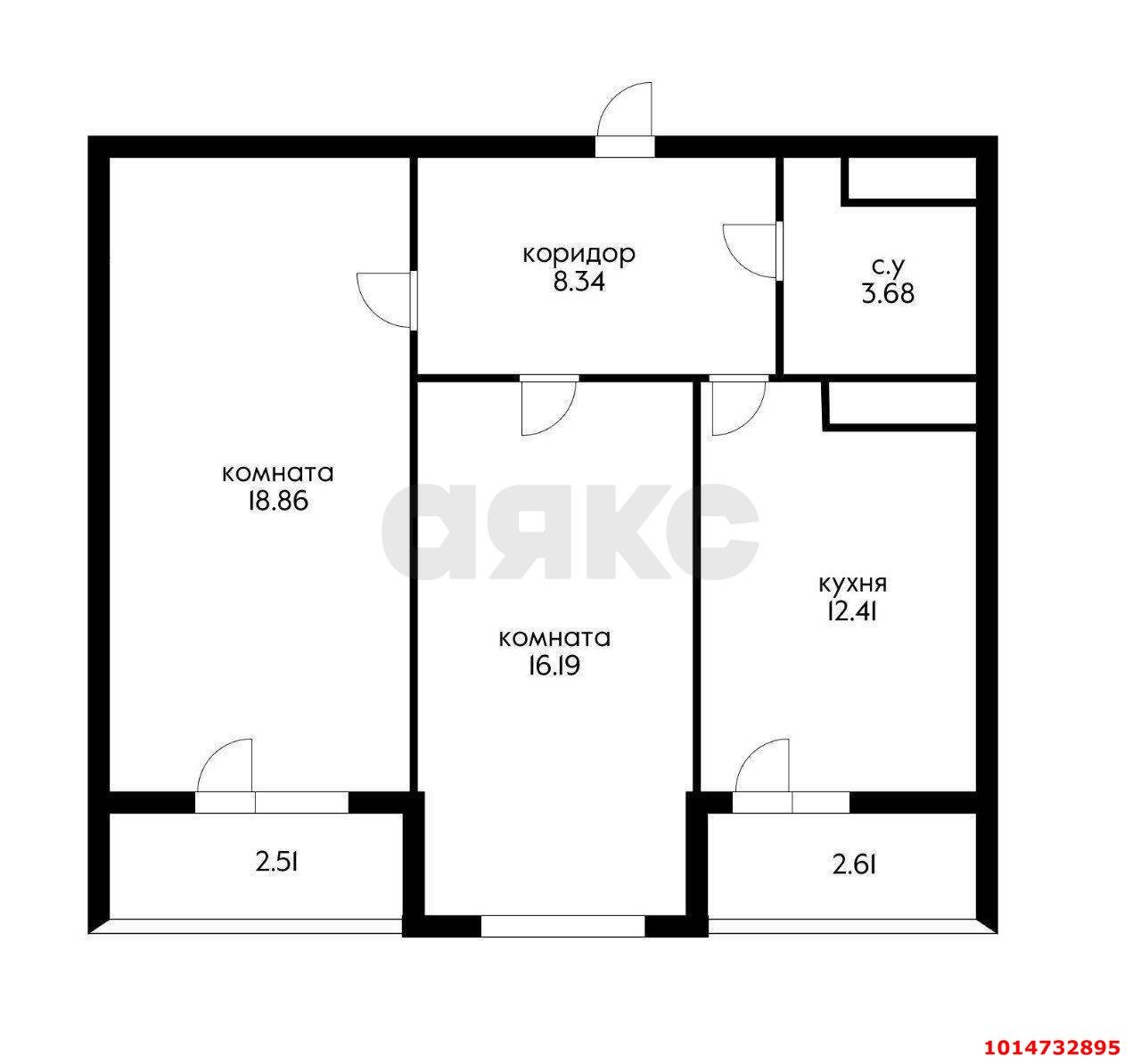 Фото №7: 2-комнатная квартира 65 м² - Краснодар, Школьный, Прикубанский внутригородской округ, Круглик, мкр. жилой комплекс Сердце, ул. Школьная, 1