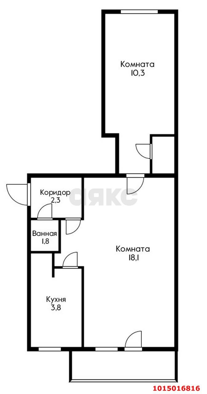 Фото №8: 2-комнатная квартира 37 м² - Краснодар, Черёмушки, ул. Ставропольская, 107/3