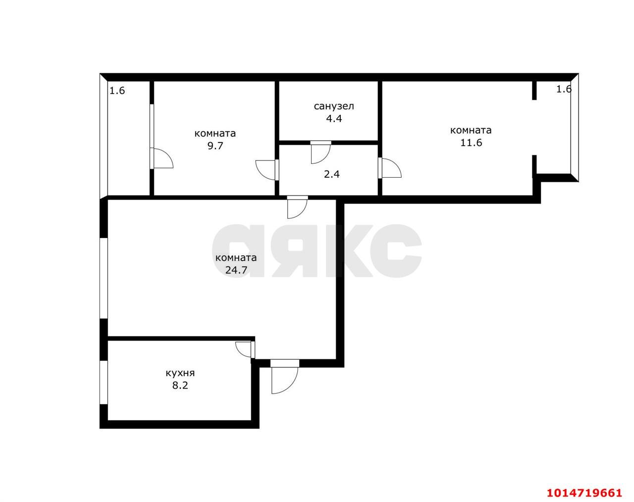 Фото №16: 3-комнатная квартира 61 м² - Краснодар, Фестивальный, ул. имени Тургенева, 183