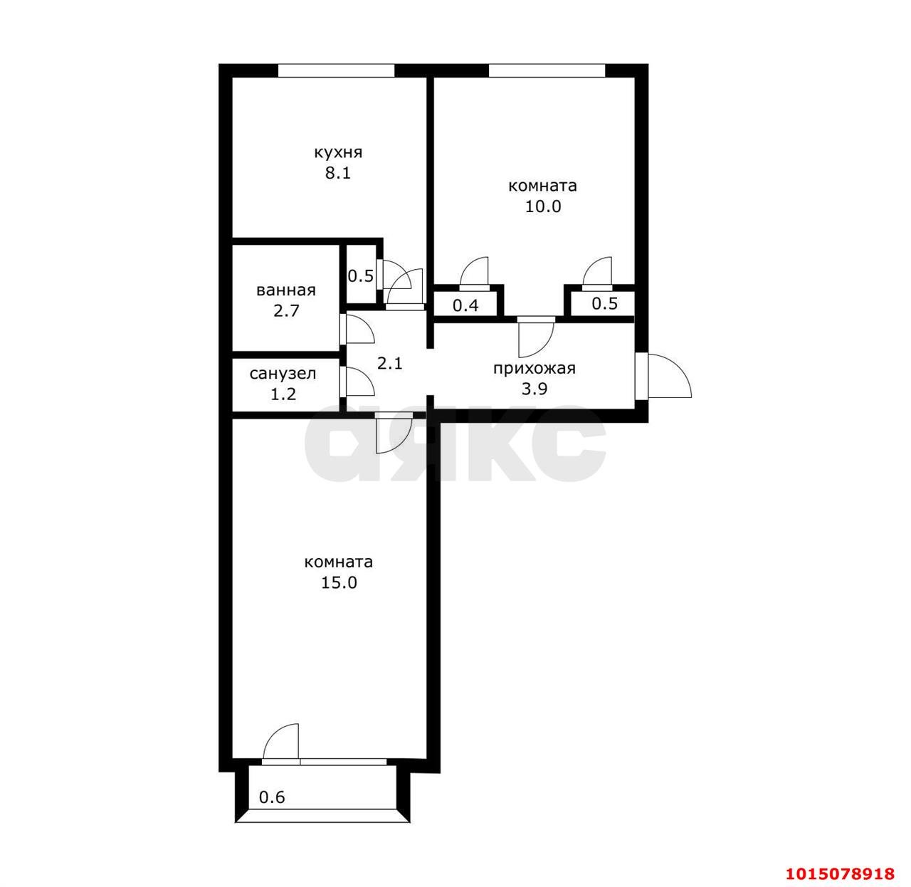 Фото №12: 2-комнатная квартира 47 м² - Краснодар, Черёмушки, ул. Ставропольская, 119