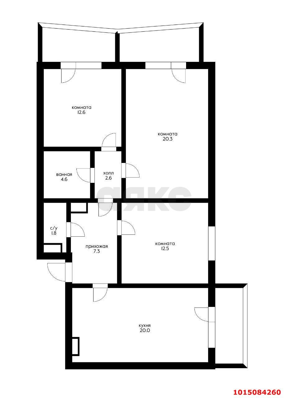 Фото №18: 3-комнатная квартира 95 м² - Краснодар, Фестивальный, ул. Гаражная, 79