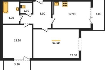 Фото №1: 2-комнатная квартира 62 м² - Краснодар, мкр. Прикубанский внутригородской округ, ул. Героя Владислава Посадского, 17