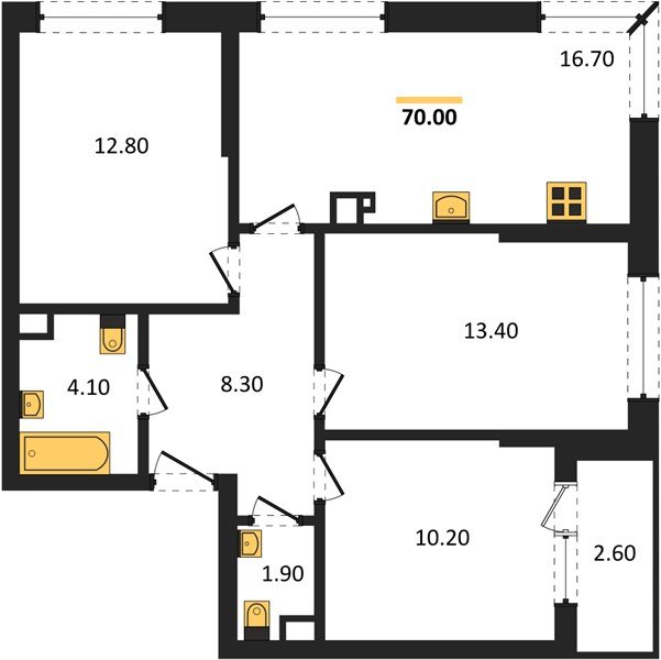 Фото №1: 3-комнатная квартира 70 м² - Краснодар, Догма Парк, мкр. Прикубанский внутригородской округ