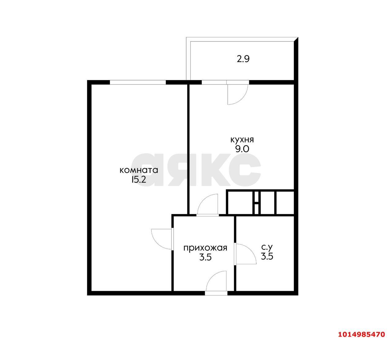 Фото №11: 1-комнатная квартира 31 м² - Краснодар, жилой комплекс Свобода, ул. Домбайская, 55к6