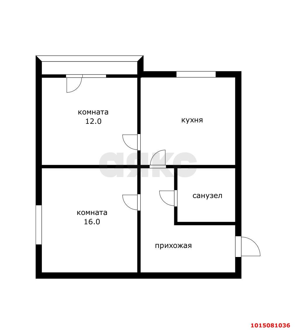 Фото №12: 2-комнатная квартира 44 м² - Краснодар, Центральный, ул. Будённого, 213