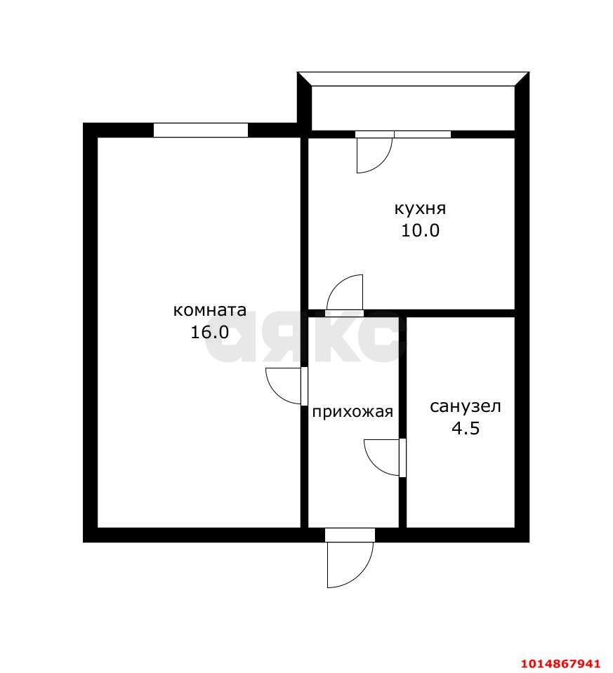 Фото №12: 1-комнатная квартира 33 м² - Краснодар, Музыкальный, ул. имени Сергея Есенина, 121