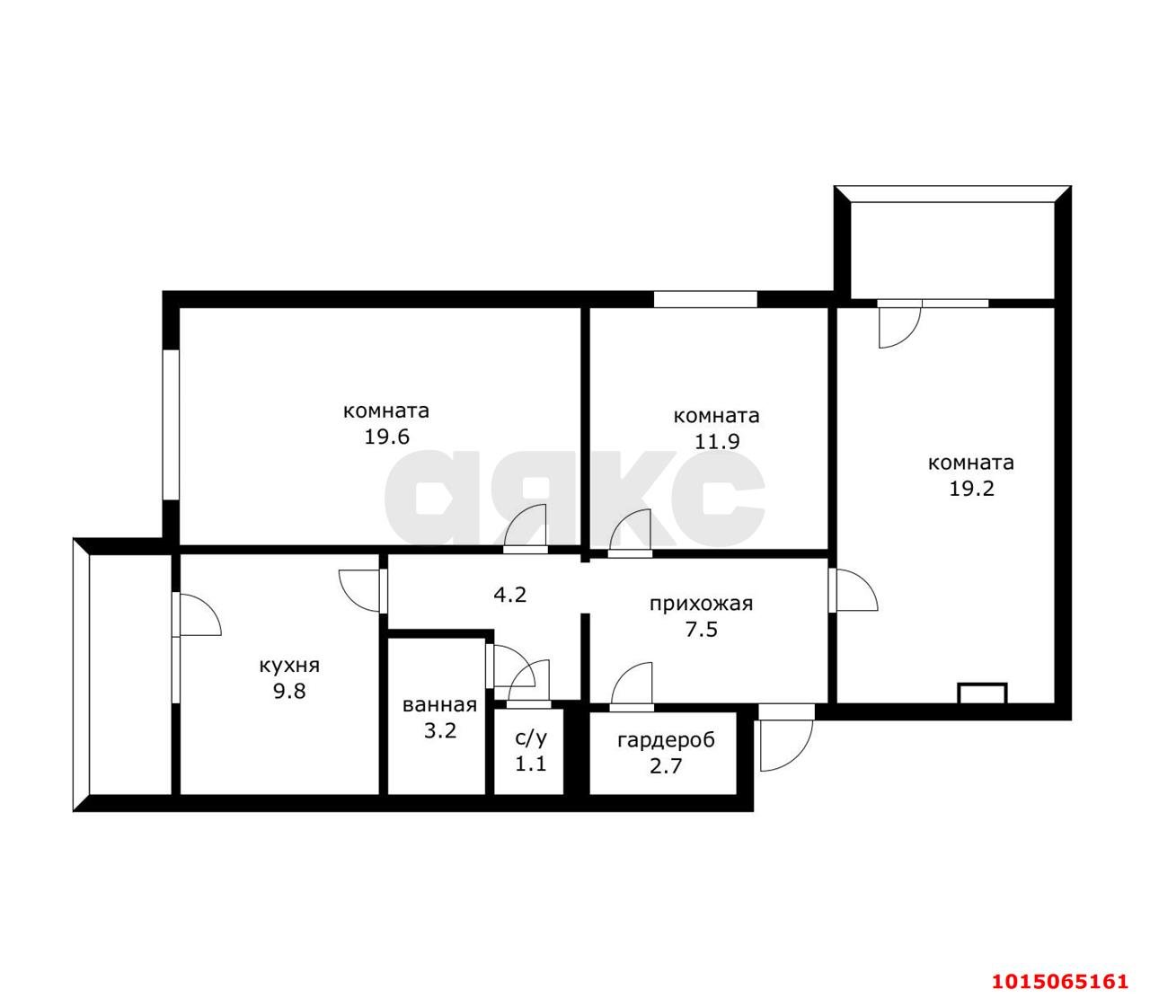 Фото №14: 3-комнатная квартира 79 м² - Краснодар, Прикубанский внутригородской округ, мкр. Московский, ул. Карякина, 19