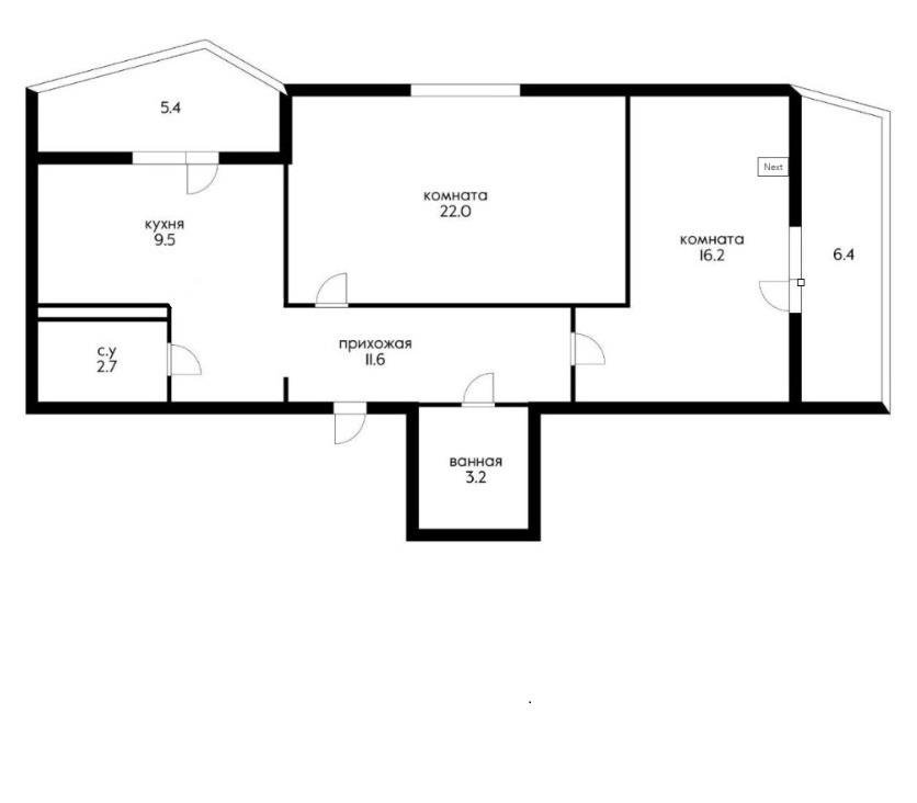 Фото №18: 2-комнатная квартира 82 м² - Краснодар, Центральный внутригородской округ, мкр. Центральный, ул. Фабричная, 4