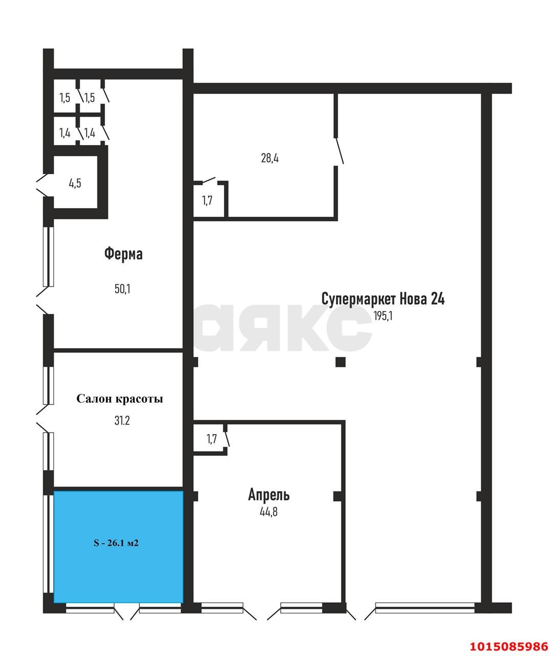 Фото №6: Коммерция 26 м² - Новая Адыгея, мкр. жилой комплекс Мега-Победа, ул. Береговая, 3с3