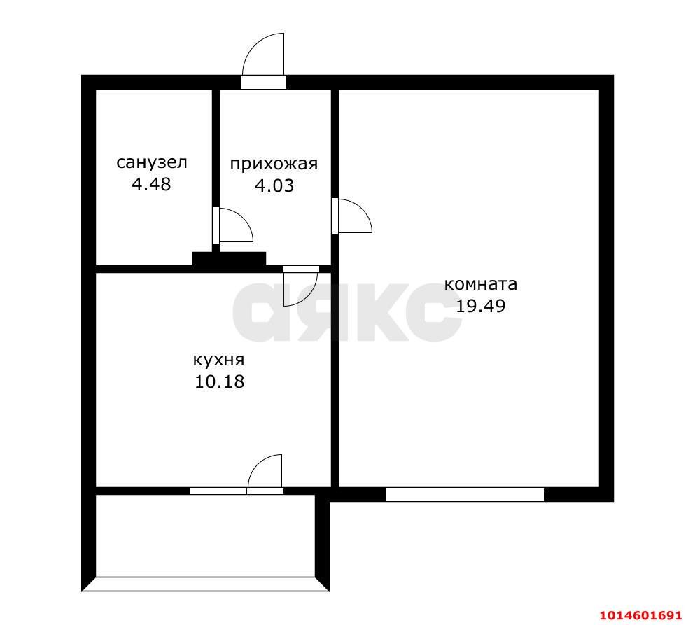 Фото №2: 1-комнатная квартира 42 м² - Краснодар, Гидростроителей, ул. имени Снесарева, 4