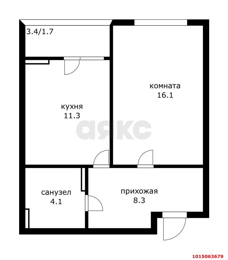 Фото №5: 1-комнатная квартира 43 м² - Краснодар, Прикубанский внутригородской округ, ЖК Бауинвест, мкр. ЖК Парк у Дома, ул. Героя Владислава Посадского, 17к2