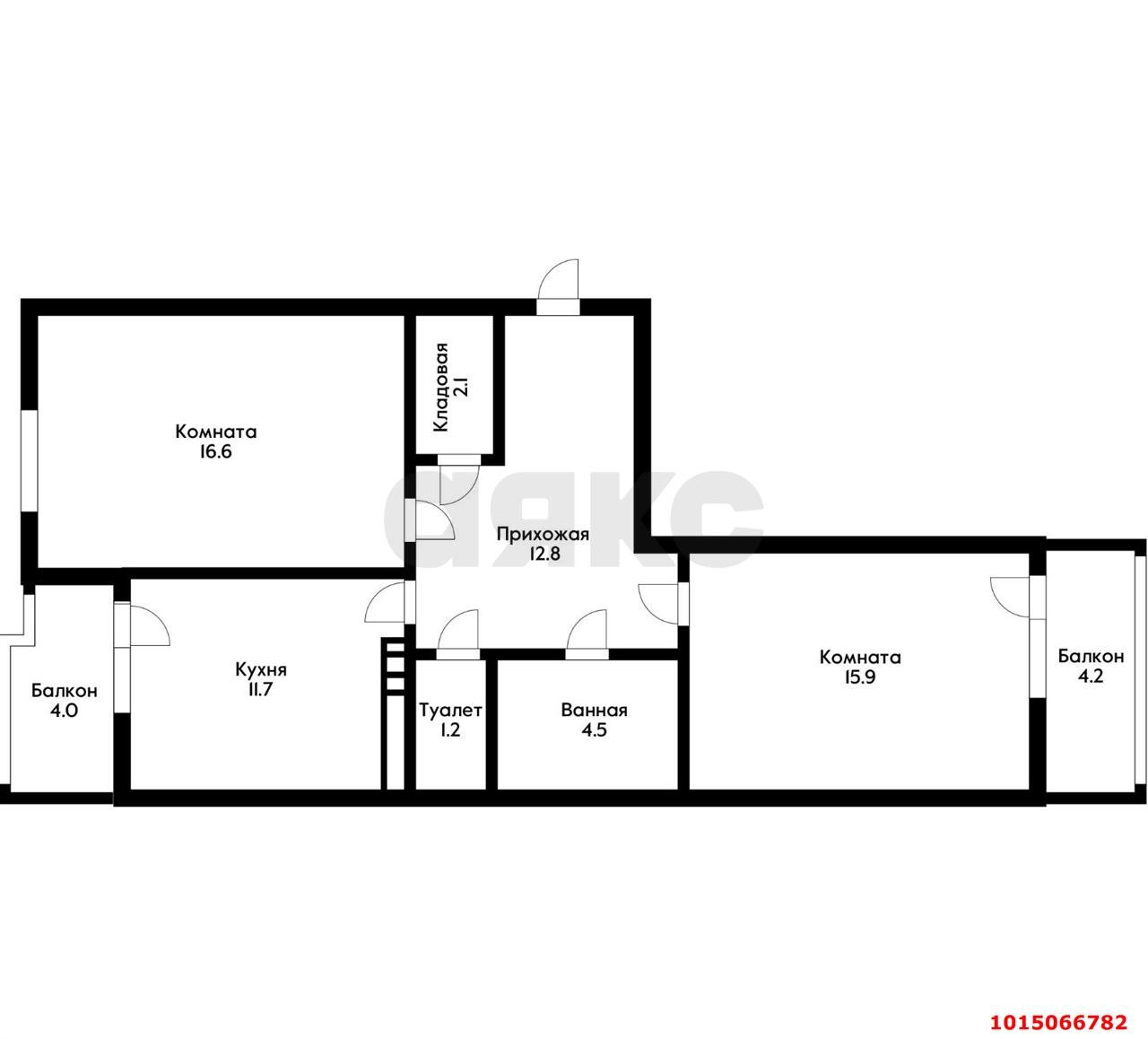 Фото №8: 2-комнатная квартира 73 м² - Краснодар, жилой комплекс Все Свои, ул. Колхозная, 5