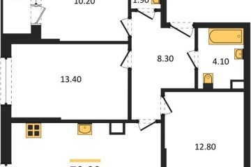 Фото №1: 3-комнатная квартира 70 м² - Краснодар, мкр. Прикубанский внутригородской округ, 