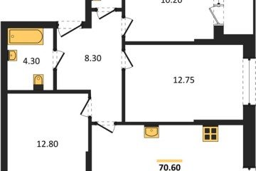 Фото №1: 3-комнатная квартира 70 м² - Краснодар, мкр. Прикубанский внутригородской округ, 