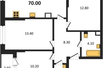 Фото №1: 3-комнатная квартира 70 м² - Краснодар, мкр. Прикубанский внутригородской округ, 