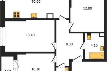 Фото №1: 3-комнатная квартира 70 м² - Краснодар, мкр. Прикубанский внутригородской округ, 
