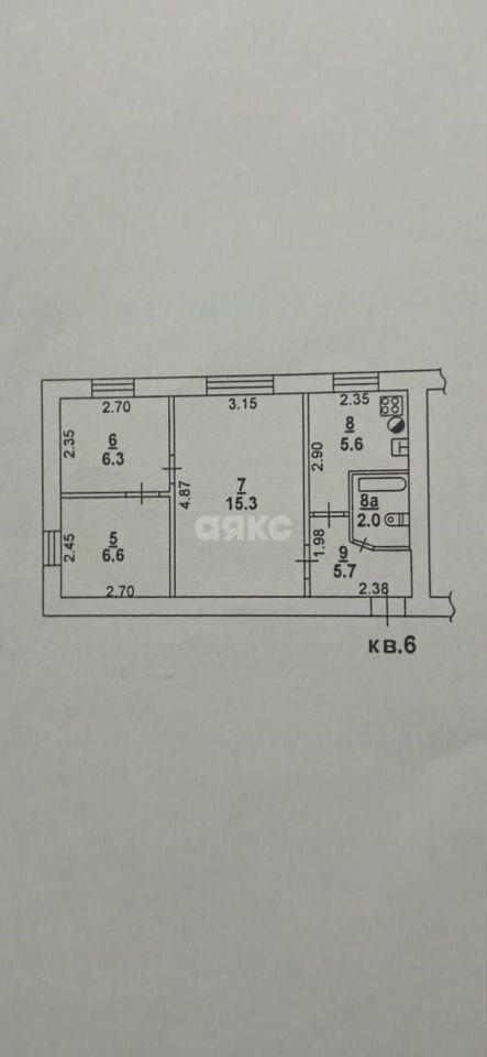 Фото №9: 3-комнатная квартира 42 м² - Ростов-на-Дону, Западный, ул. Лесопарковая, 16