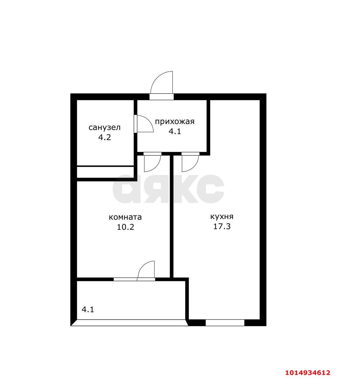 Фото №8: 1-комнатная квартира 35 м² - Краснодар, жилой комплекс Россинский Парк, ул. Командорская, 15