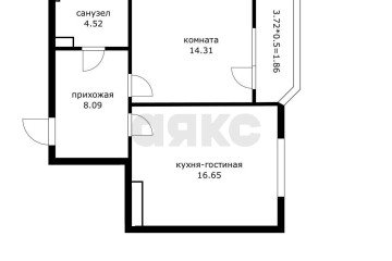 Фото №4: 1-комнатная квартира 45 м² - Краснодар, мкр. ЖК Урал, ул. Уральская, 87/7