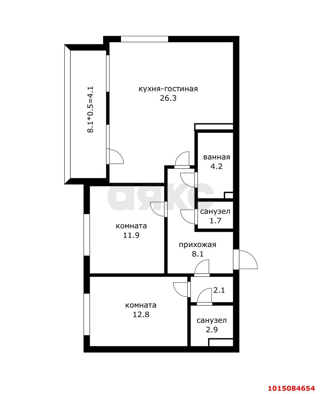 Фото №2: 3-комнатная квартира 78 м² - Краснодар, ЖК Красная Площадь, Прикубанский внутригородской округ, мкр. жилой комплекс Нeo-квартал Красная Площадь, ул. им. Мурата Ахеджака, 12