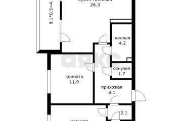 Фото №2: 3-комнатная квартира 78 м² - Краснодар, мкр. ЖК Красная Площадь, ул. им. Мурата Ахеджака, 12