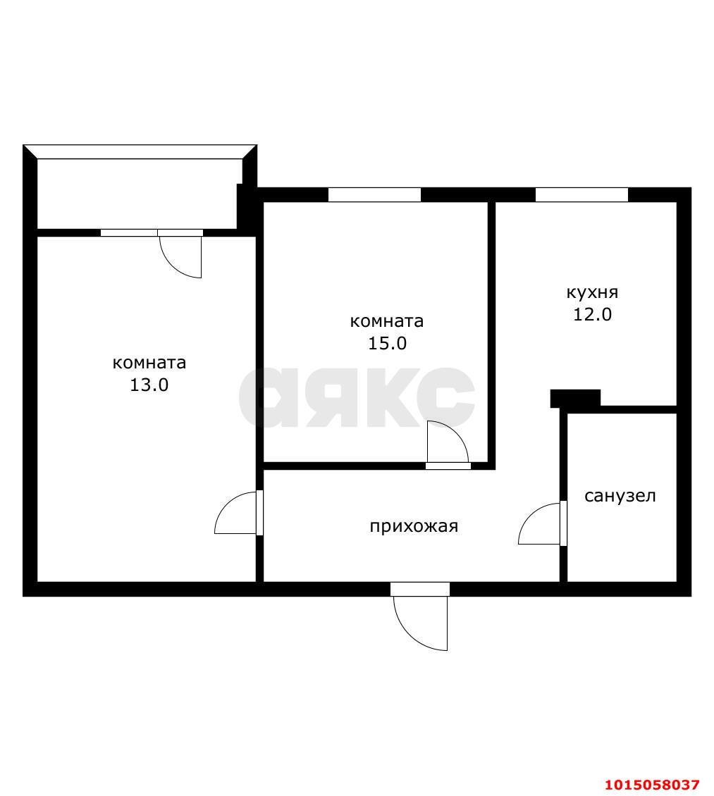 Фото №11: 2-комнатная квартира 52 м² - Краснодар, Западный внутригородской округ, ул. Аэродромная, 9