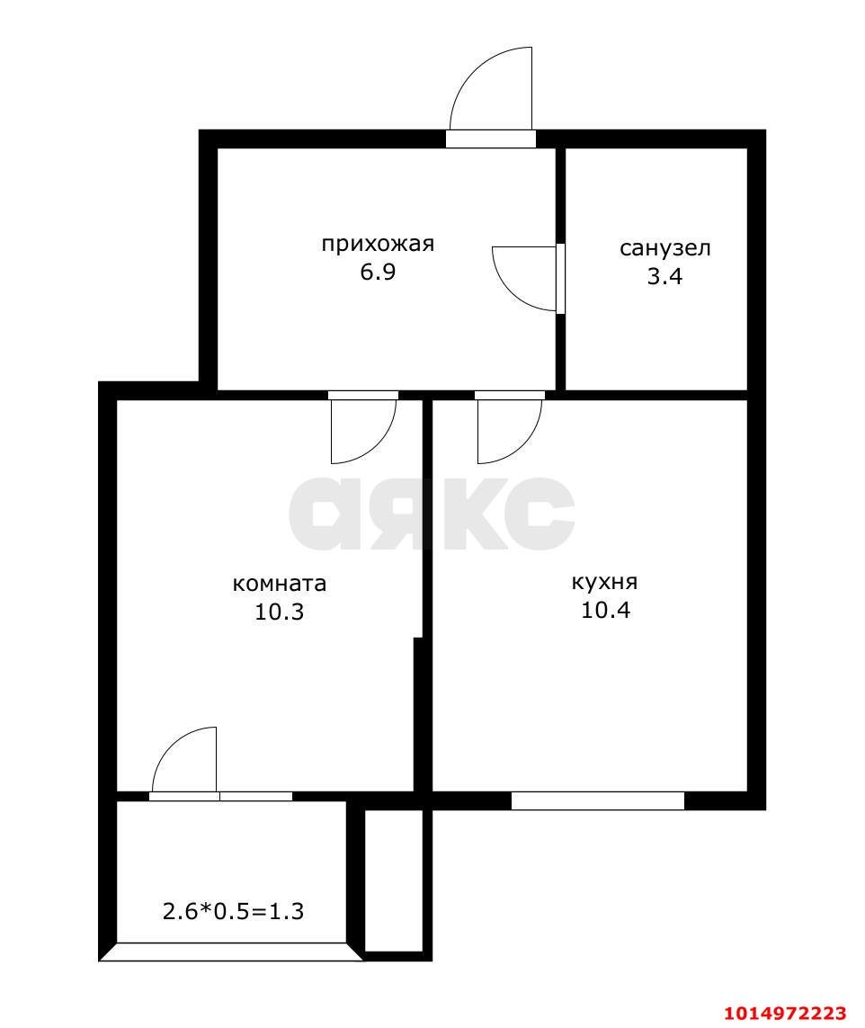 Фото №1: 1-комнатная квартира 32 м² - Краснодар, Прикубанский внутригородской округ, жилой комплекс Европа-Сити, мкр. жилой комплекс Европа Клубный Квартал 6