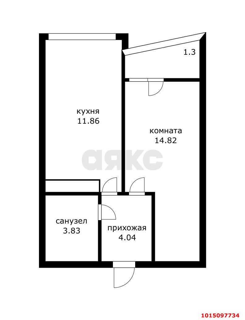 Фото №20: 1-комнатная квартира 36 м² - Ольгинка, территория ГСК Сигнал, 3-й, территория ГСК Сигнал, мкр. 3-й, 21