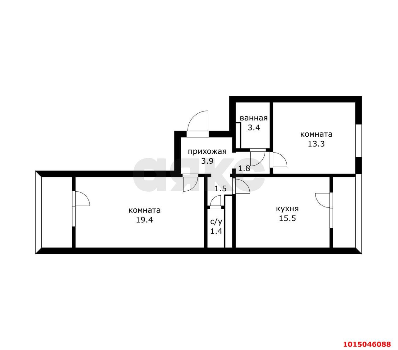 Фото №20: 2-комнатная квартира 60 м² - Краснодар, Московский, ул. имени Николая Семеновича Котлярова, 21