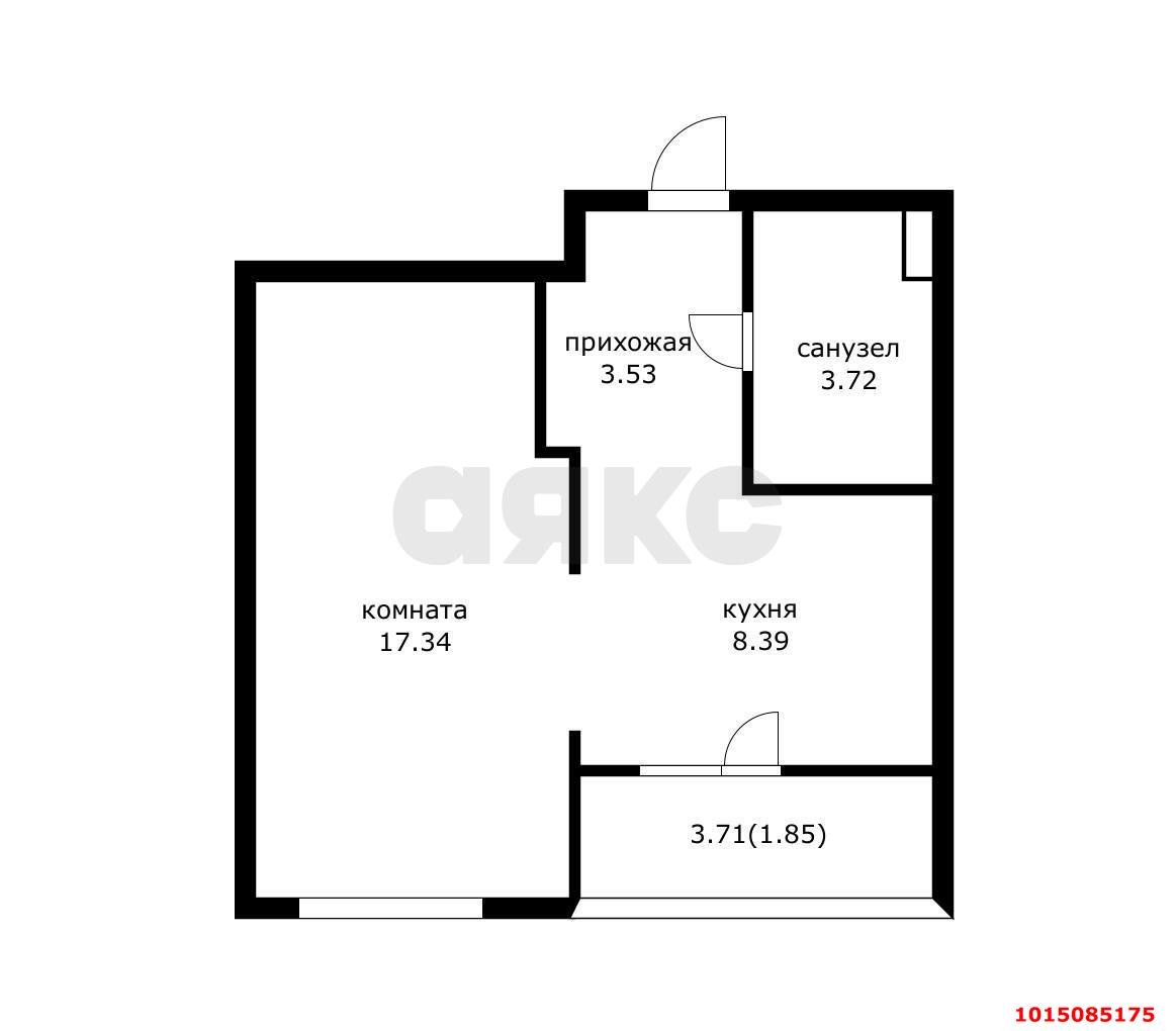 Фото №15: 1-комнатная квартира 33 м² - Краснодар, жилой комплекс Новелла, ул. Питерская, 40к3