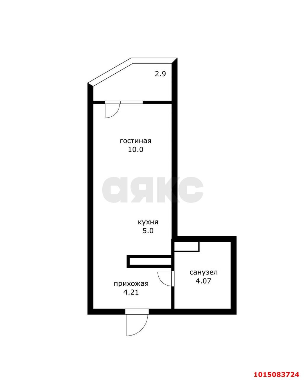 Фото №8: Студия 23 м² - Краснодар, ЖК Территория Счастья, ул. Евгении Жигуленко, 3к1
